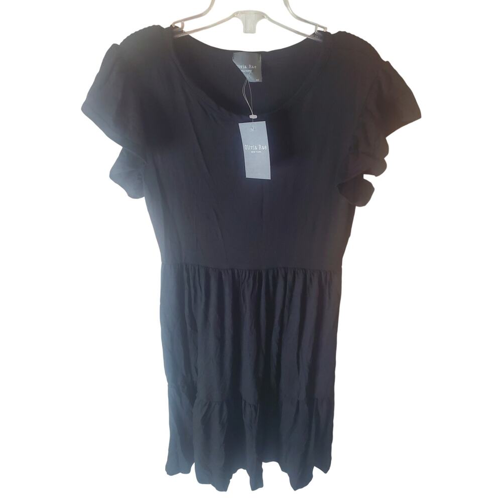 Olivia Rae Black Tiered Dress, NWT, XS
